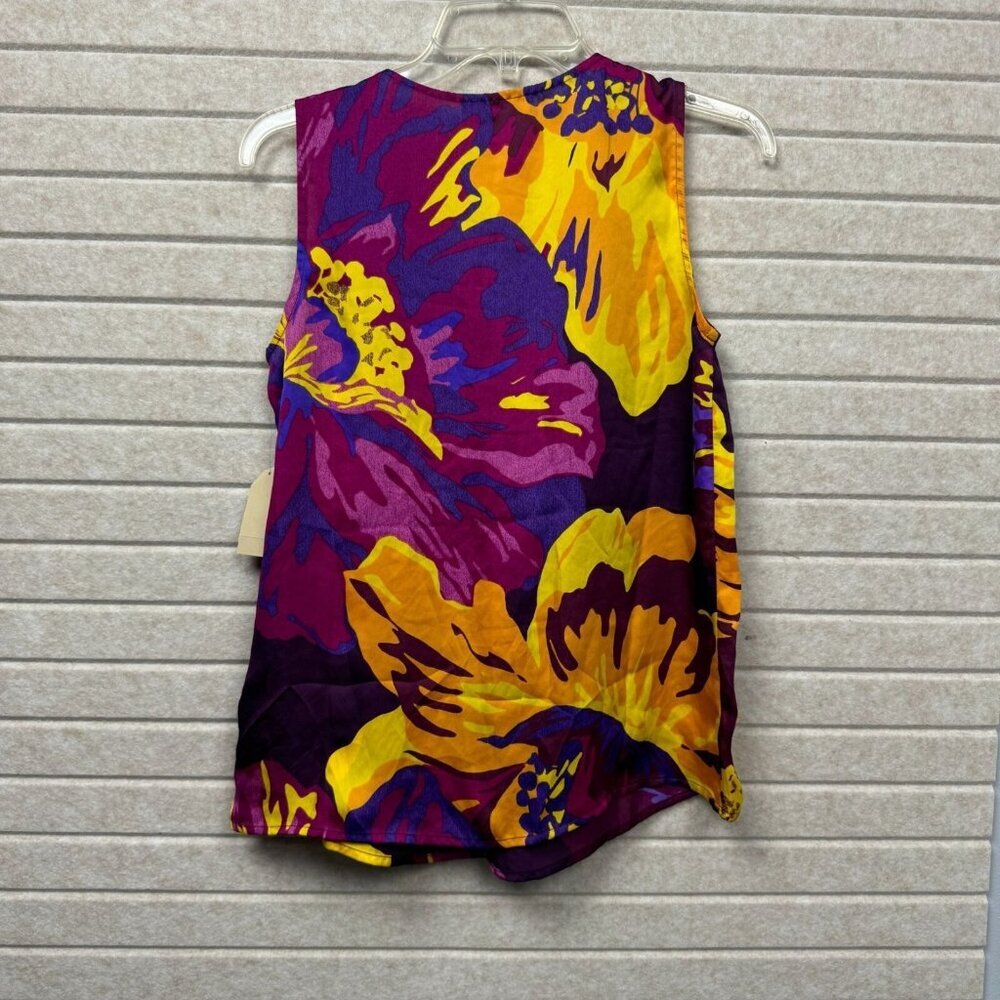 Coldwater Creek Women’s XS Sleeveless Floral Print Top NWT - Picture 2 of 7